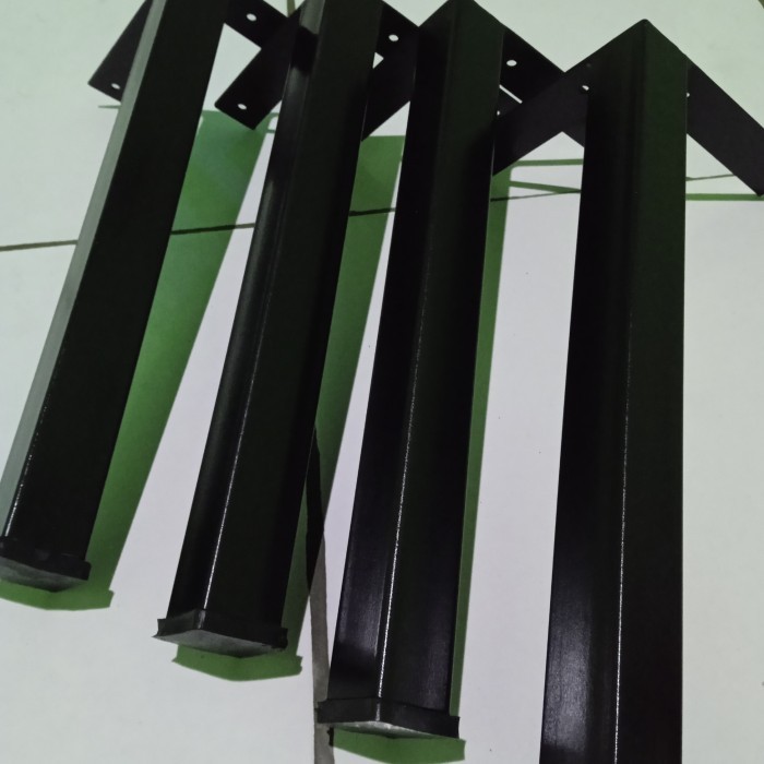 kaki meja besi hollow tinggi 40cm dan 70cm - Putih, 40cm