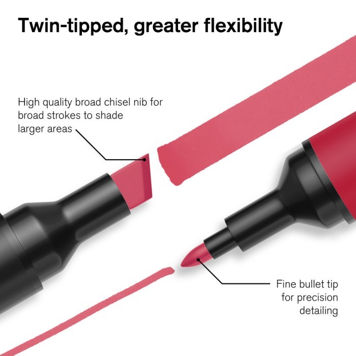 

best -Marker Winsor & Newton Promarker Set 12 Dual Point Pena Kuas Warna - SET 2