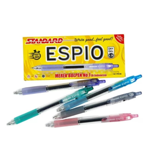 

Pulpen Gel Standard Espio 0.38 mm (1 PCS) - Bolpen Gel Pen Pena Gel Hitam 0.38 mm