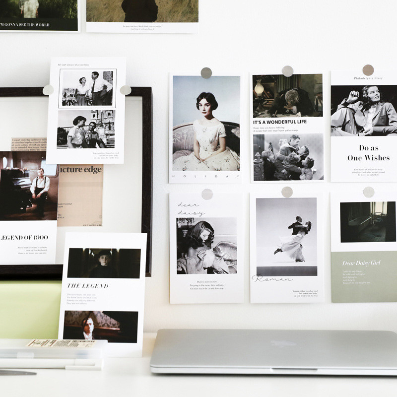 

15 Sheets Classic Film English Postcards Simple Style Home Decor Background Wall Bedroom Photo Props Diy Decorative Card