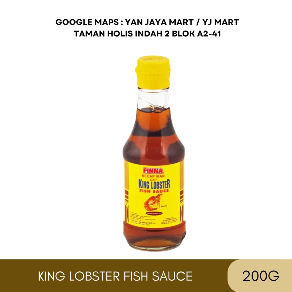 

Finna King Lobster Fish Sauce / Kecap Ikan 200ml / Pichai