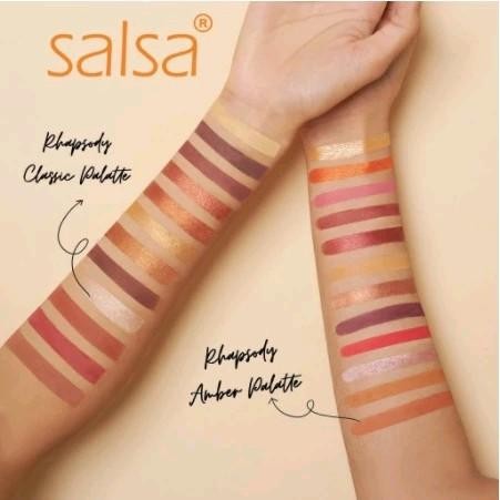 SALSA Rhapsody Amber | Classic Face Palette - Palet Eyeshadow | Blush On | Contour | Highlighter - S