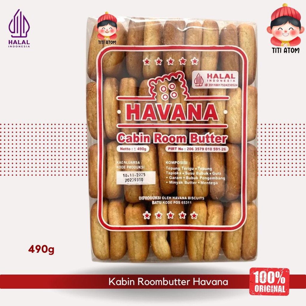 

Kabin Cabin Gabin Biscuit Roombutter Room Butter Batu Malang Havana 490g