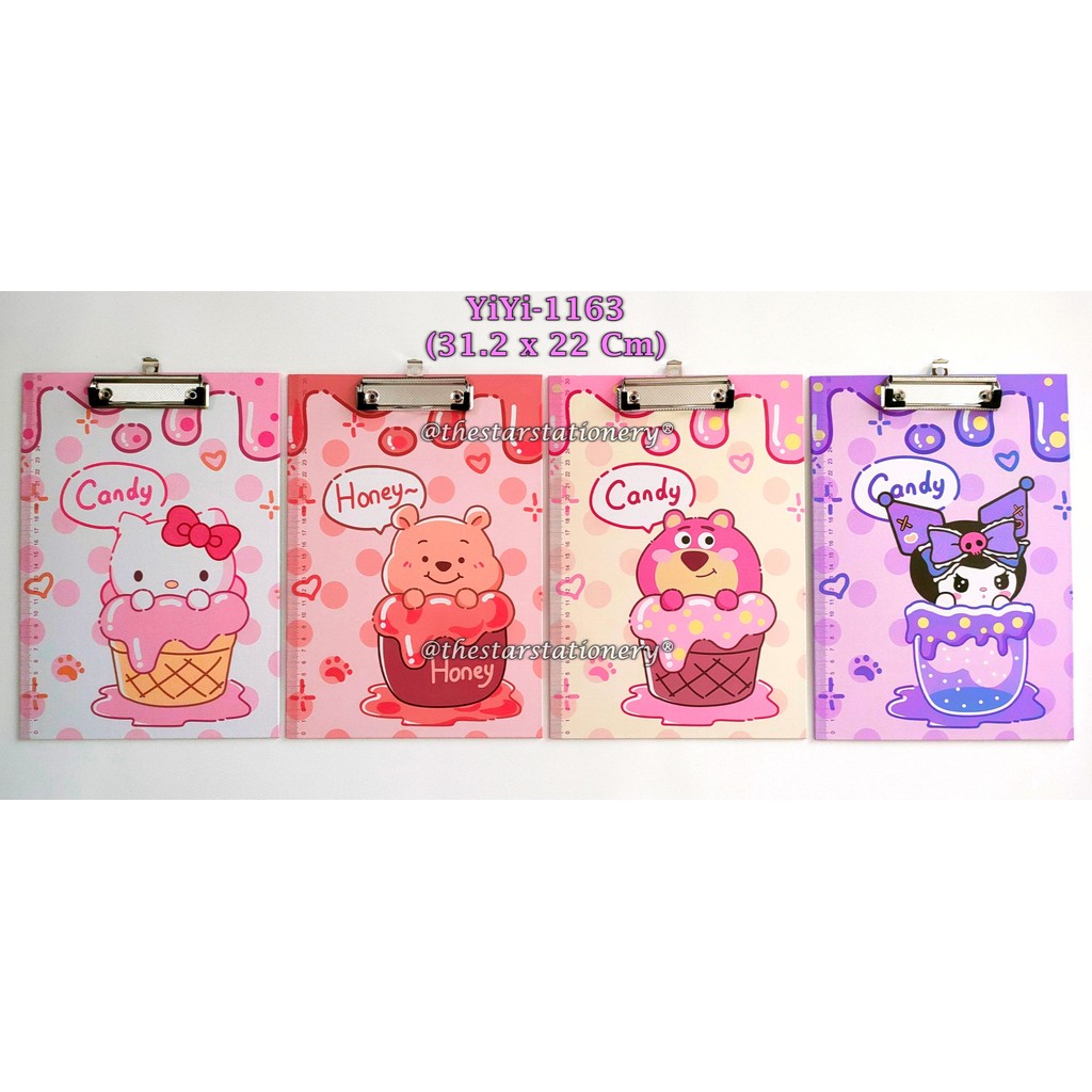 

(1 Biji) Clip Board Karakter 31.2*22 Cm / Papan Ujian Karakter A4 / Clipboard GXIMP YiYi-1163