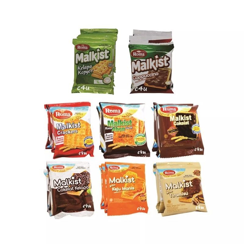 

ROMA MALKIST COKELAT KELAPA KOPYOR KEJU MANIS CRACKERS ABON RENCENG - ABO