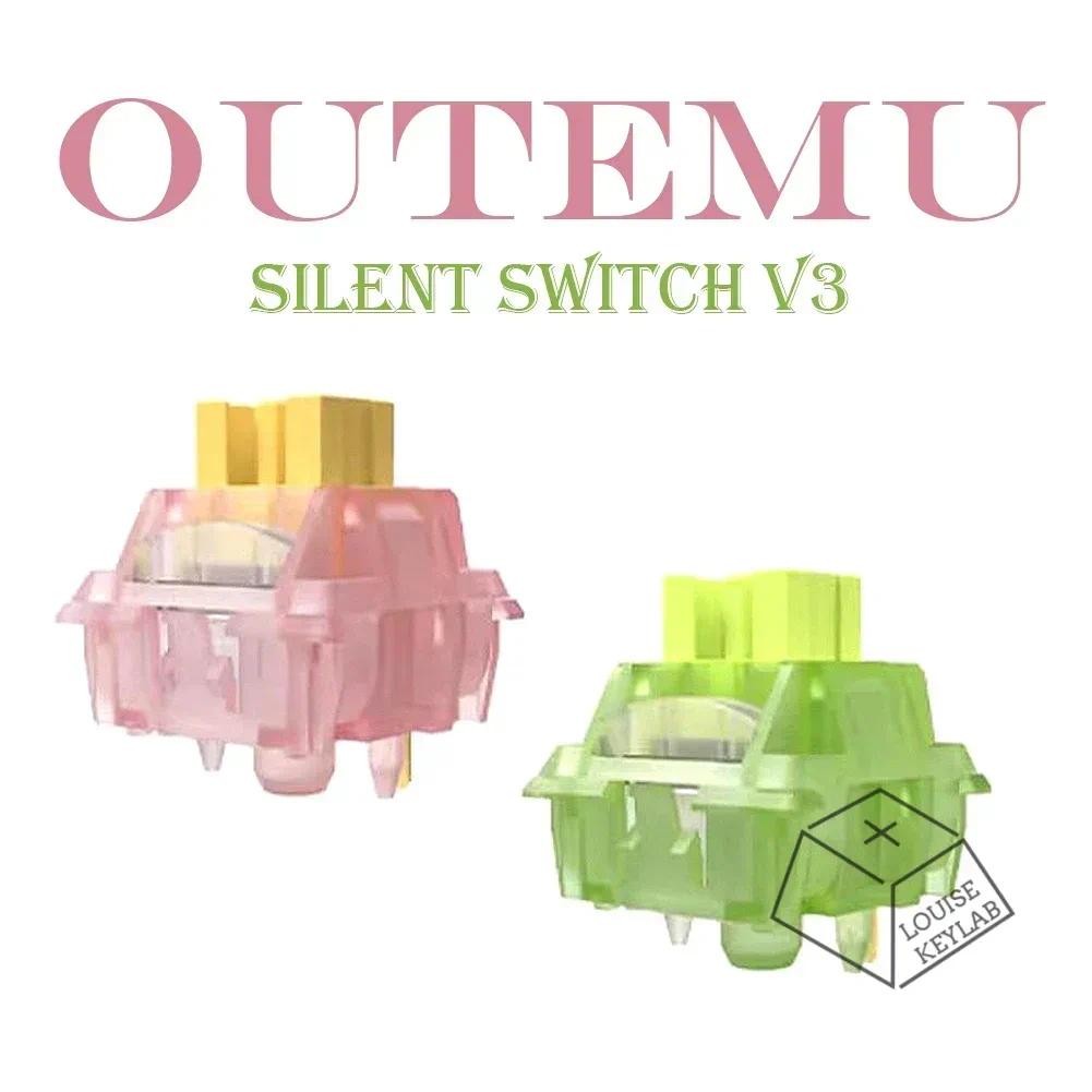 Outemu Silent Peach Lemon V3 Switch Lubed Mechanical Keyboard Linear Tactile 5Pin Hot swap PA66