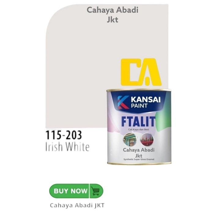 CAT MINYAK KAYU BESI FTALIT 203 IRISH WHITE 1KG