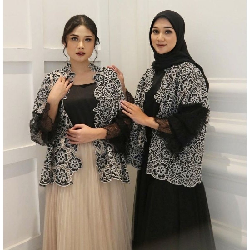 Alfateema Outer Embroidery Chantilly Lace Brukat