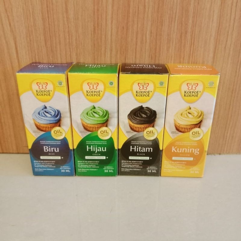 

Kupu Kupu / Pewarna Koepoe OIL / Coloring Based Food / Pewarna Makanan 30 ML