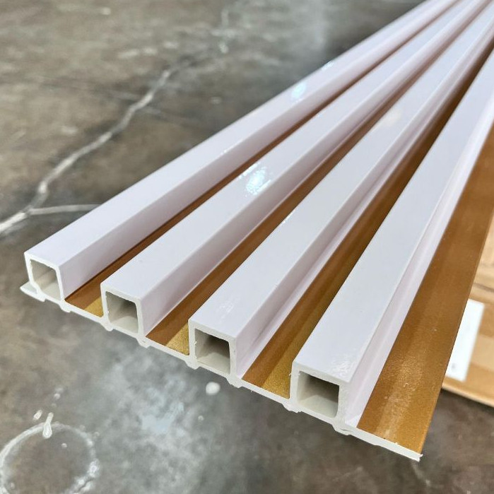 Wpc Wall Panel 3 Meter / Wallpanel Kotak / Wall Panel Dinding Putih Hitam Emas Gold Premium Interior