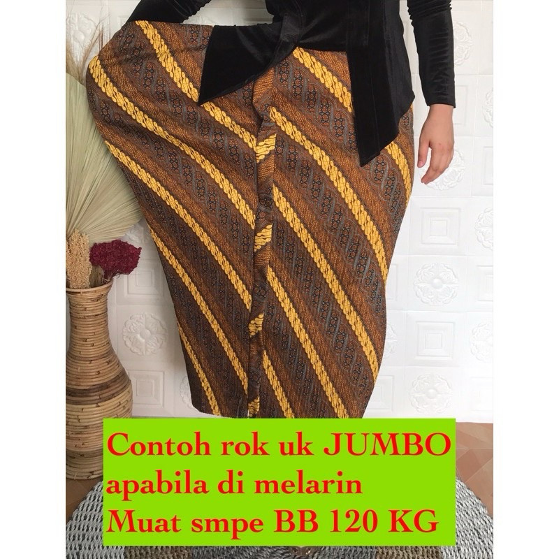 Rok Plisket Jumbo Batik Solo Modern Jadul Melar BB -+100Kg