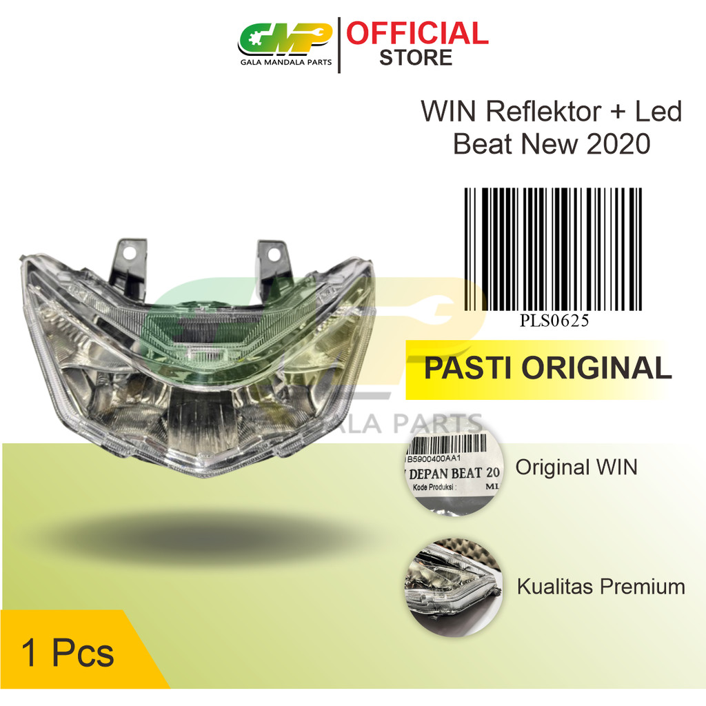 Win Reflektor Beat New 2020 Headlamp + LED Lampu Depan Motor Honda