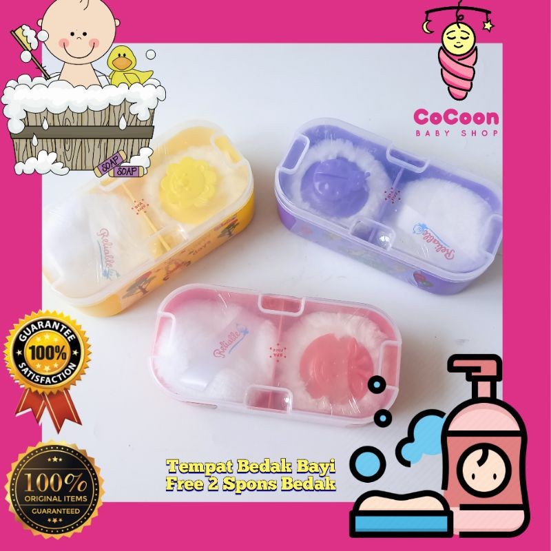 Tempat Bedak Tabur Bayi / Tempat Bedak Tabur Travel Reliable Free Sponge