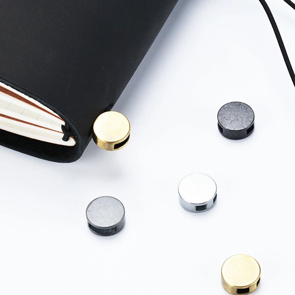 

Handmade Leather Travel Notebook Accessory Core Fastener Metal Bean For TN Notebook Diary Journal Wholesale Sell in Bulk