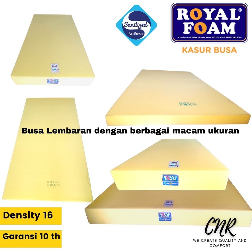 Busa Royal Foam D16 Yellow/Green, Busa Lembaran Ukuran Surpet, Karpet Bulu,Isi Busa Kuning Buat Matr