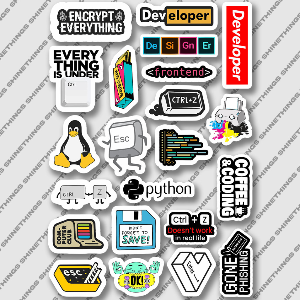 

sticker aesthetic coding programmer || stiker helm tumblr laptop case hp