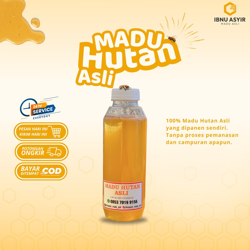 

Madu Hutan Asli Ibnu Asyir 500ml (600g) Meningkatkan Imunitas Tubuh Mejaga Kesehatan Lambung Maag Program Hamil