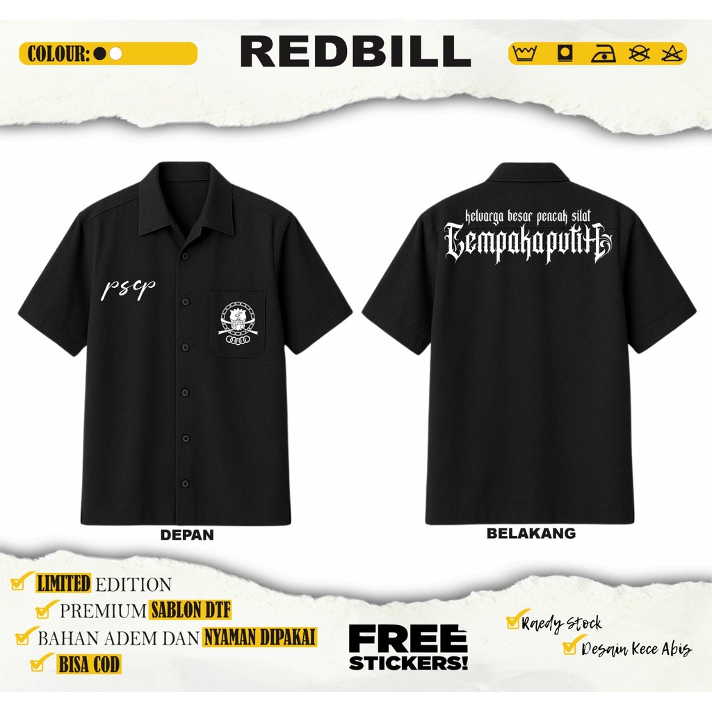 Kemeja Pscp Motif Keluarga Besar Pencak Silat Cempaka Putih Sablon Dtf Priny By  Redbil Official