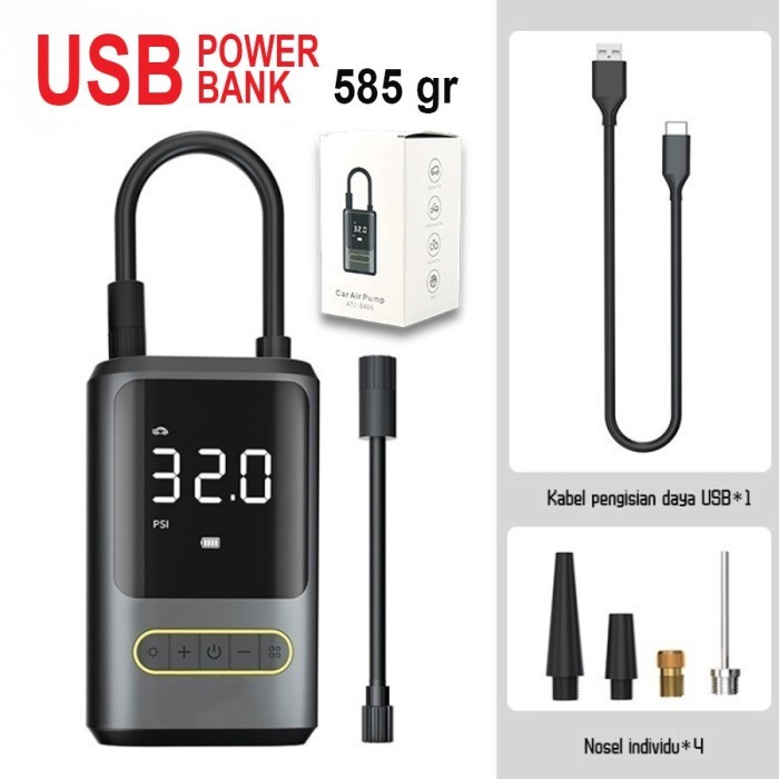 Pompa Ban Electric Air Pump Inflator Portable USB Lighter Pompa Ban Motor Pompa Sepeda Mobil Pompa A