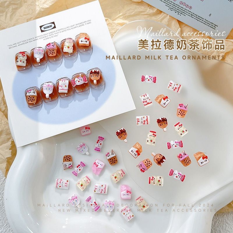 Nail Accessories Hello Kitty, Boba & Candy Nail Art Hiasan Kuku Hello Kitty Nail Art
