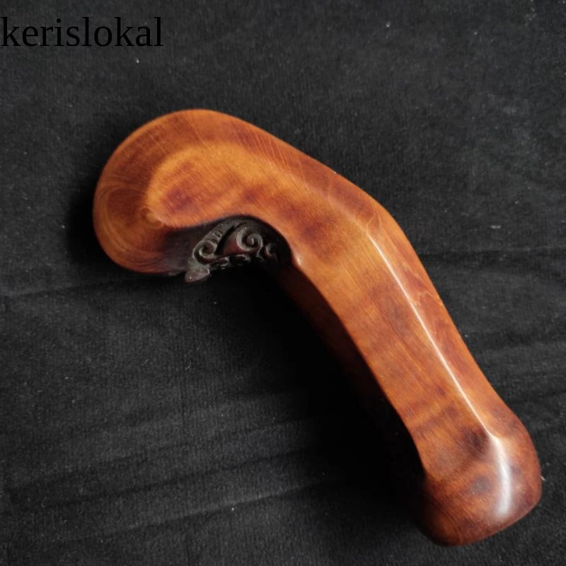 Deder / Hulu / Jejeran / Pegangan Keris Lawasan LAMEN Bahan Kayu Kemuning Berut KL6