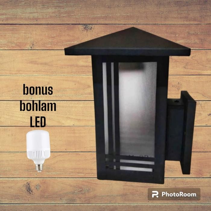 COD kap lampu dinding lampu teras outdor rumah minimalis bonus bohlam