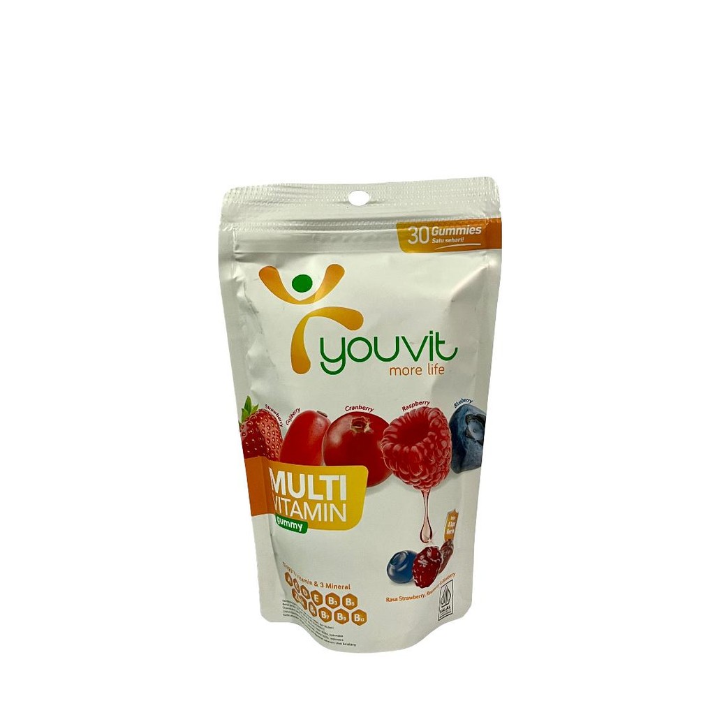 Youvit Multivitamin Vitamin C D Zink Gummy Untuk Remaja Dewasa 30 Hari