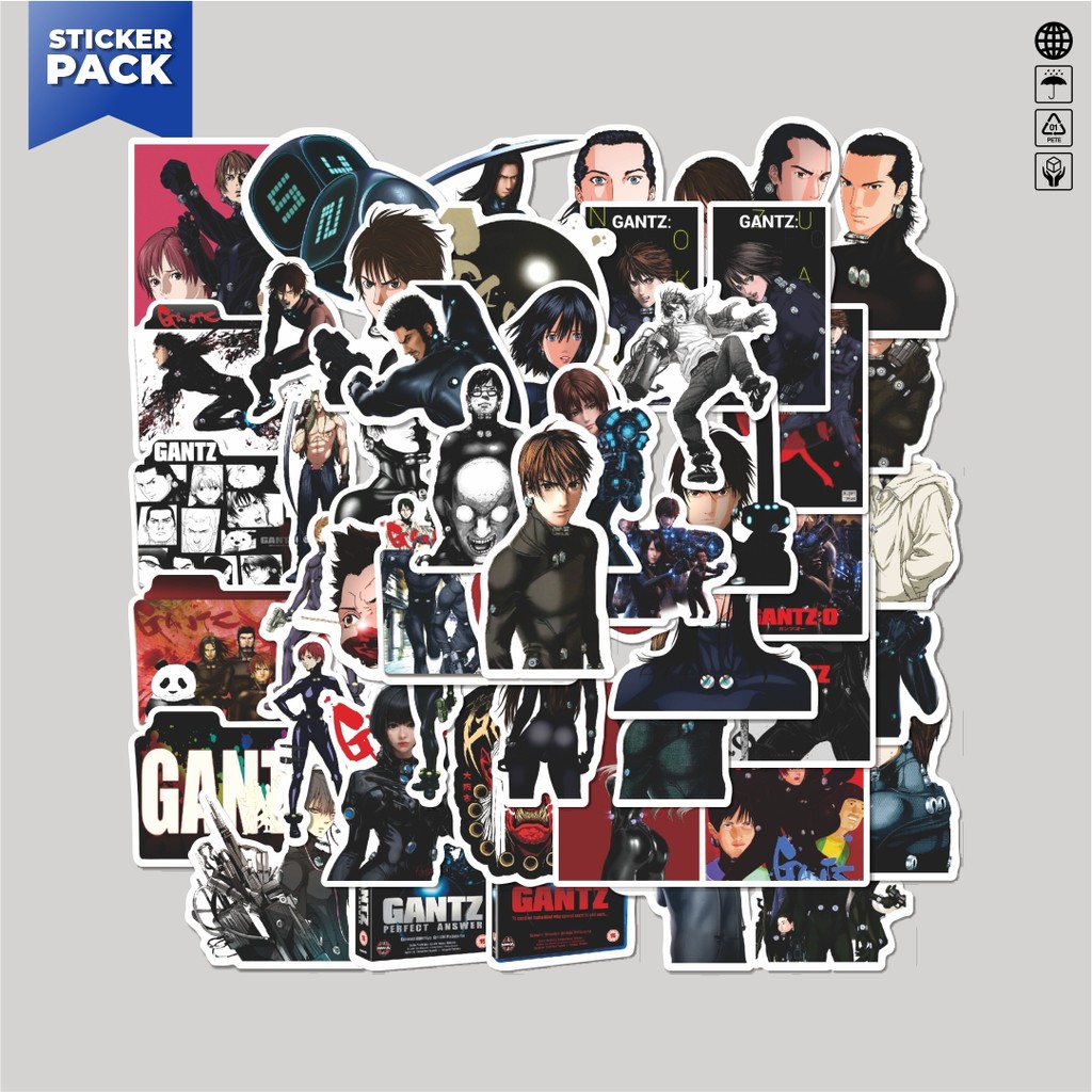 

[100PCS]Stiker Pack Stiker Anime Gantz Char Mix 1 Aesthetic Vinyl Anti Air Dekorasi Sticker Laptop Buku Journal Koper Helm Casing HP Gitar Helm Skateboard