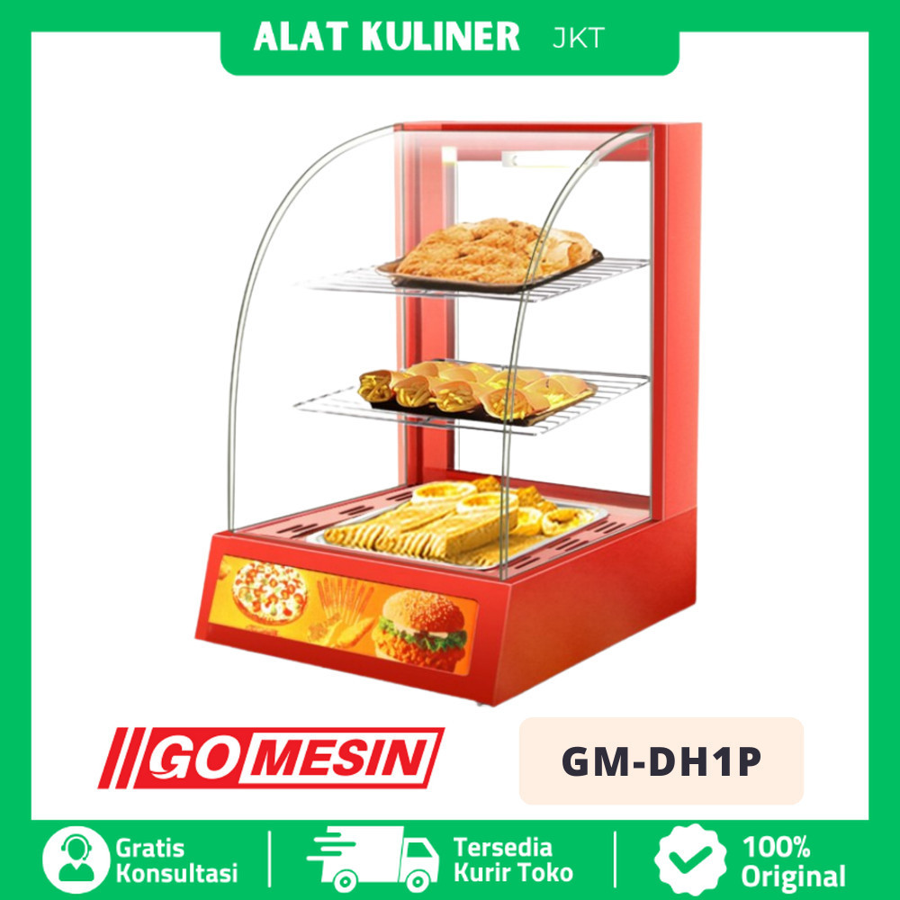 Showcase Warmer Gomesin GM-DH1P Etalase Fried Chicken Penghangat Makanan Original