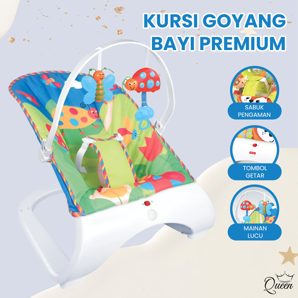 QG Kursi Goyang Bayi Bouncer Tempat Tidur Bayi Premium