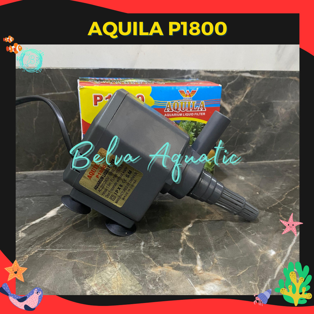 AQUILA 1800 Pompa Air Celup Aquarium Hidroponik Aquila P1800 Aquila P1800 P 1800