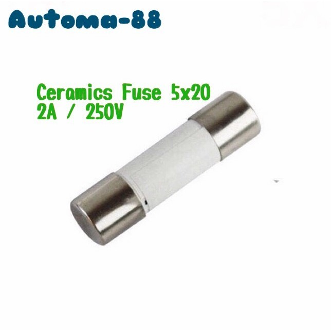DM99 Fuse Keramik 2A 250V Tabung Cylinder 5x20 5*20 5 x 20 mm F2AL250V
