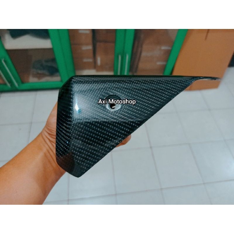 Garnish Muffler Carbon Kevlar Honda PCX 160 Carbon Kevlar Garnish Knalpot Carbon Kevlar PCX 160 Carb