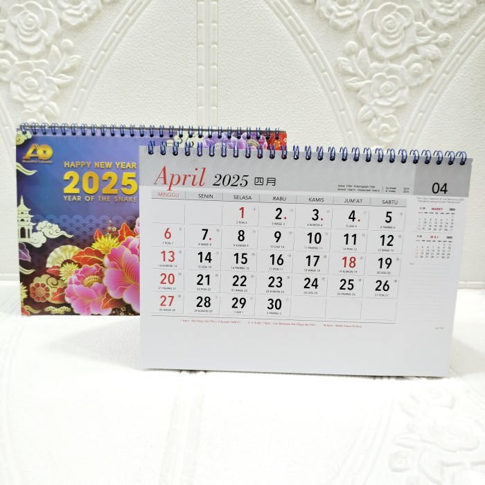 

Kalender Meja KERJA Khusus Penanggalan (tanpa gambar) model Landscape Th 2025 NEW