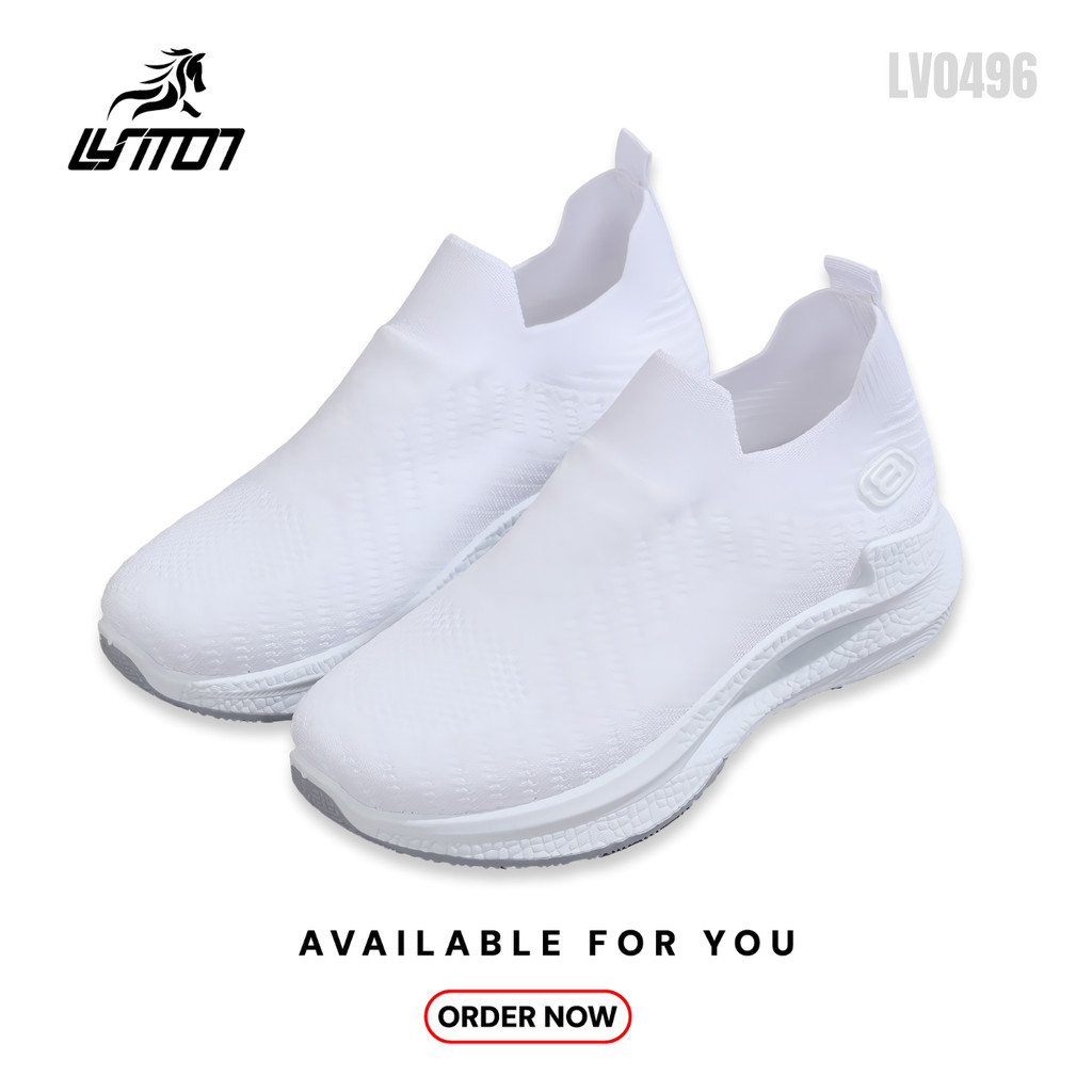 LYT Hanni Sepatu Slip On Rajut Sport Shoes Wanita LV0496