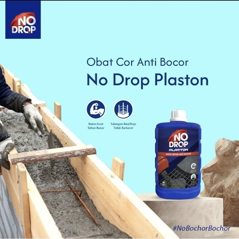 OBAT COR NO DROP PLASTON 1KG PENGERAS DAK BETON ANTI BOCOR MENCEGAH BESI ANTI KARAT RETAK DAK BETON