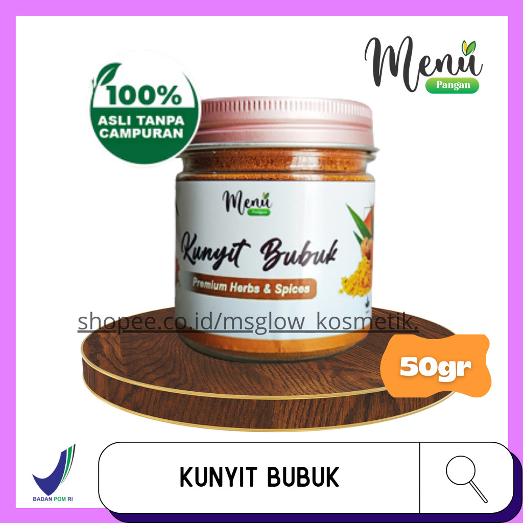

Kunyit Bubuk Organik - Bumbu Rempah Masakan Kunyit - Kunir Turmeric Kunyit 50gr