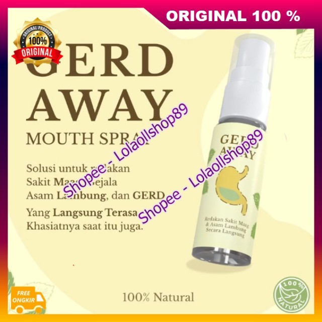 

Gerd Away Mouth Spray Obat Herbal Lambung Sakit Maag Redakan Asam Lambung Secara Langsung 100% ASLI ORIGINAL