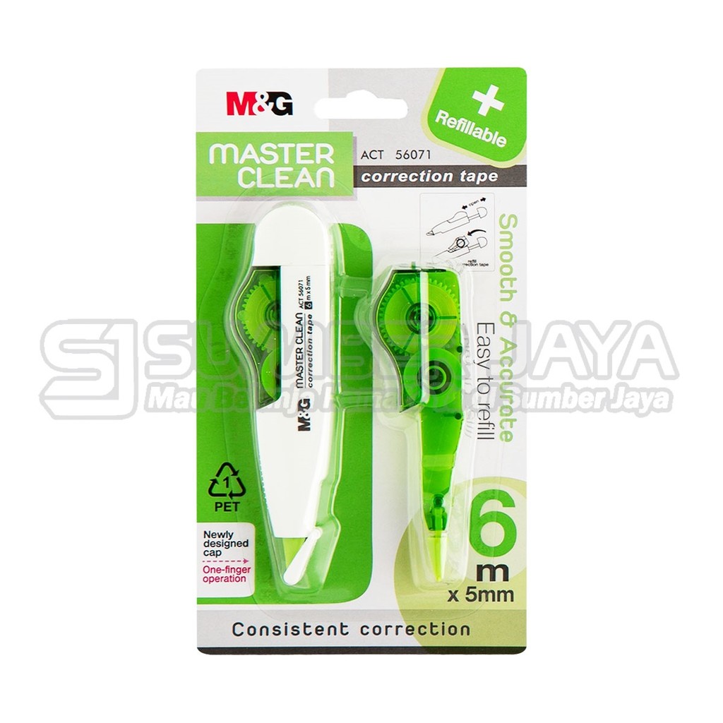 

Correction Tape Roll Master Clean + Refill M&G ACT56071 Tipe Ex Roll 6M