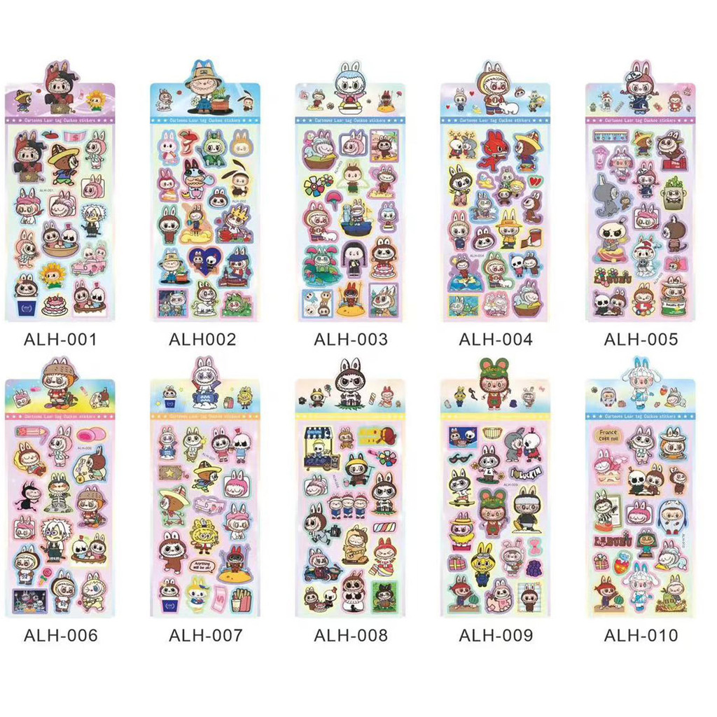 

Stiker Goo Card Jurnal Scrapbook Dekorasi Viral Estetik Lucu Laser Hologram Glossy LABUBU KAPIBALA Best seller!