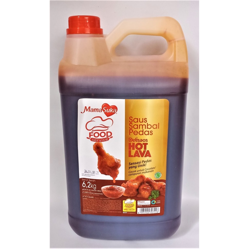 

MAMASUKA DELISAOS HOT LAVA SAUS SAMBAL PEDAS JERIGEN 6.2KG