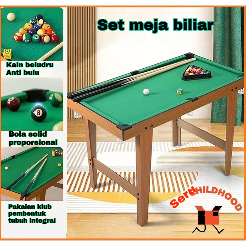 SZ44 Billiard mini Meja billiard Mainan biliar anak -anak mini Meja Billiard Mini【74cm x 40cm x 63cm