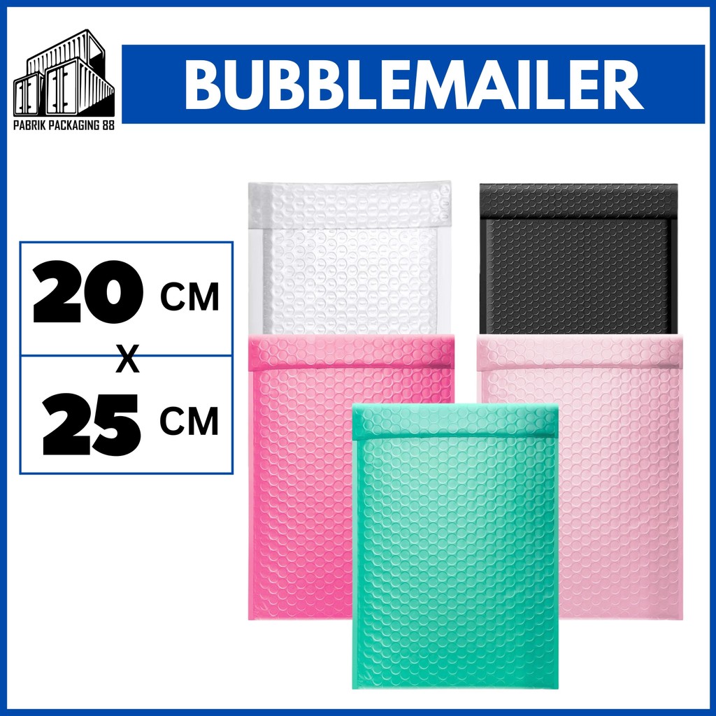 

Amplop Bubble Mailer 20x25 Cream Putih Hitam Pink Tosca Polybubble Bubblemailer Packing Online Shop