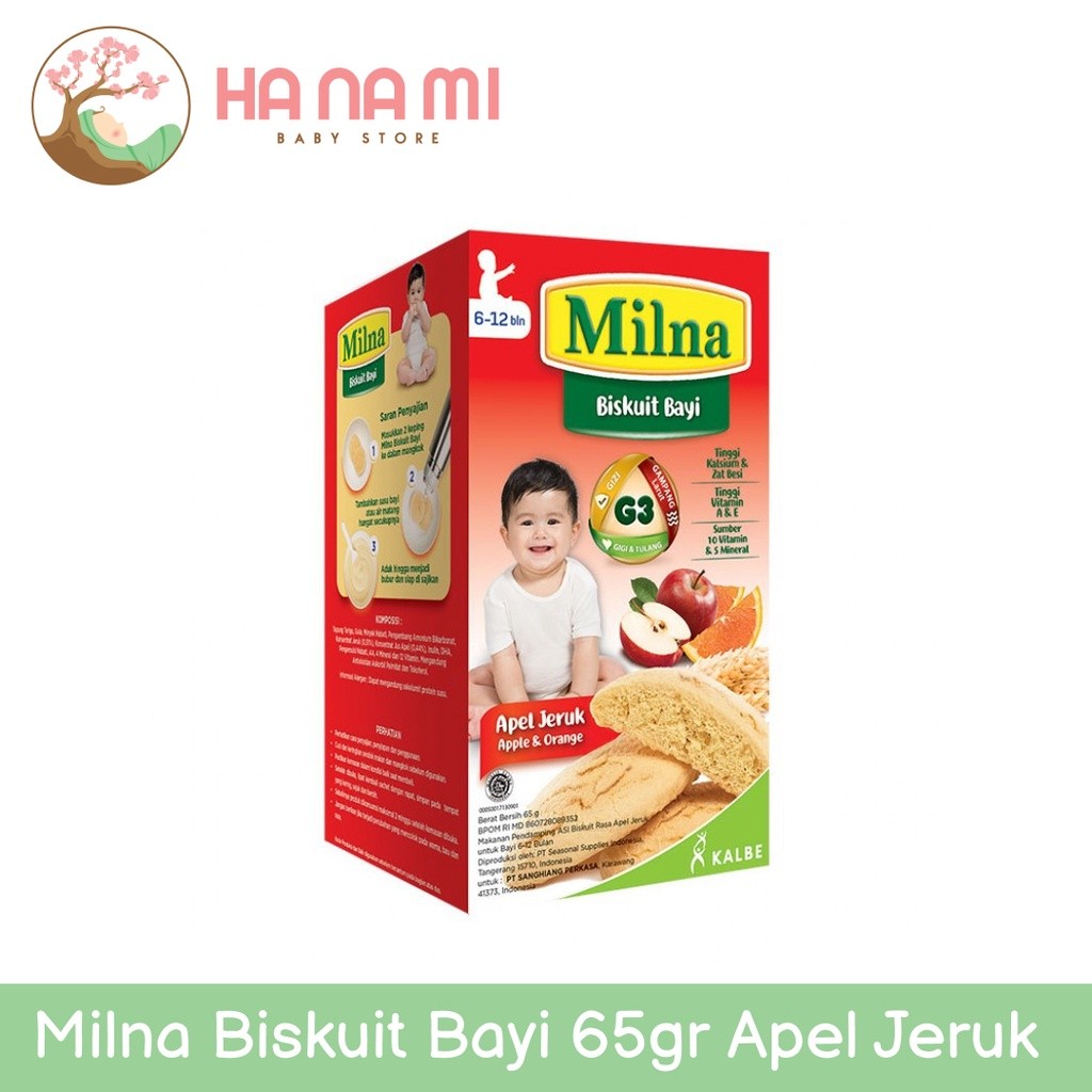 Milna Biskuit Bayi 65gr Biskuit Bayi rasa buah