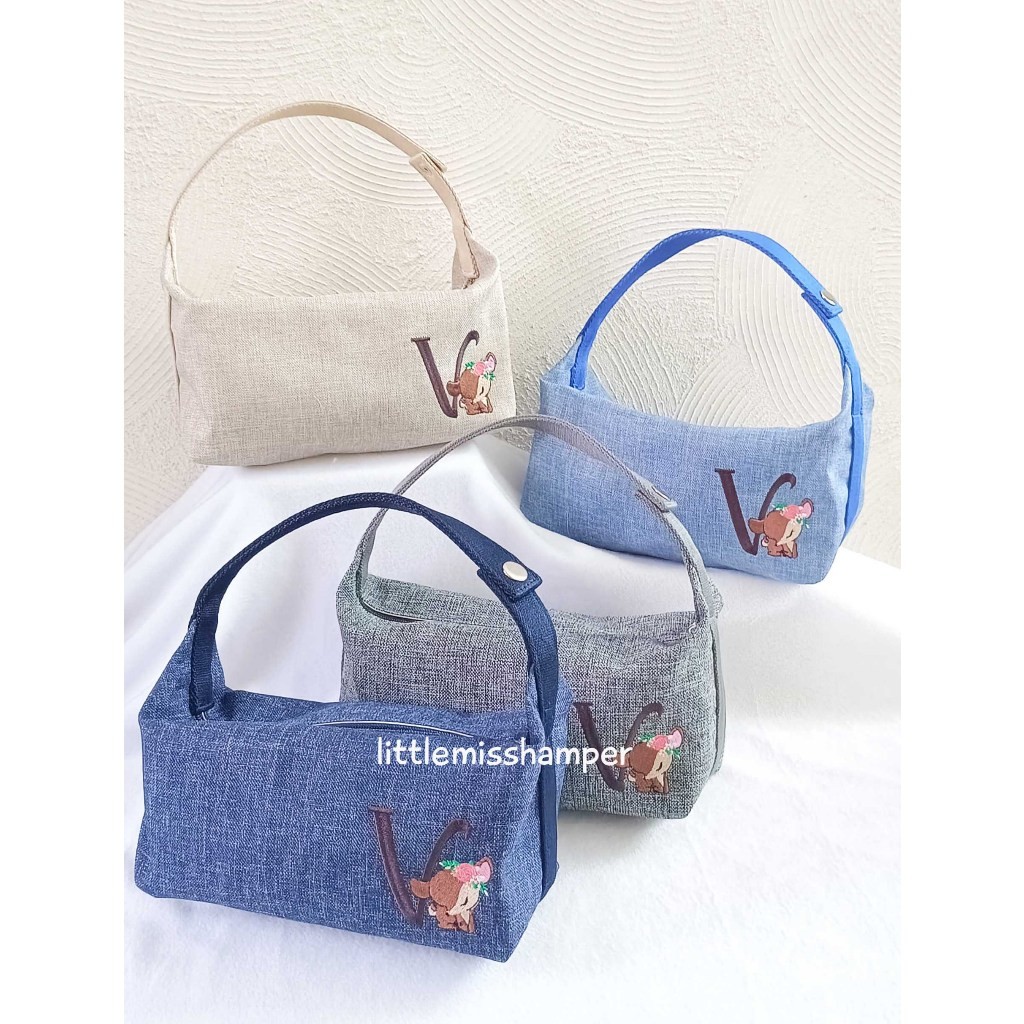 

custom canvas goody bag poppy hampers birthday one month mitoni aqiqah tasyakuran milad hand bag