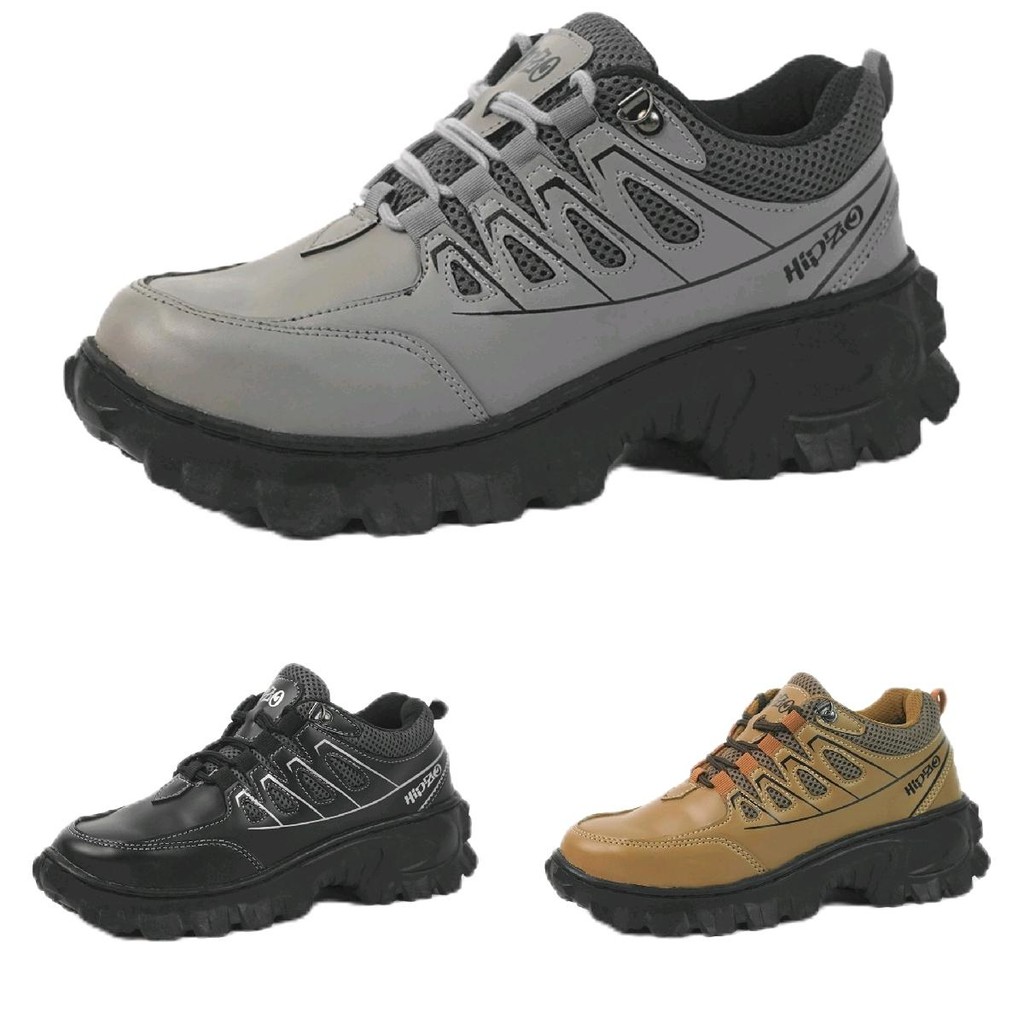 Original Hipzo Sepatu Safety Ujung Besi M-62 Shoes Kerja Boots Outsole Karet Hitam