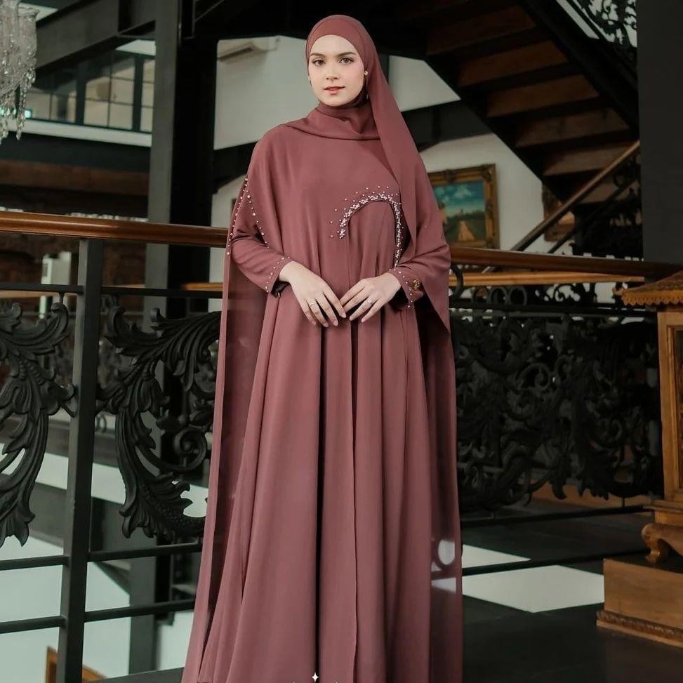 abaya hitam arabian LUNA ABAYA elegan simple turkey terbaru 2025 elegan Kekinian