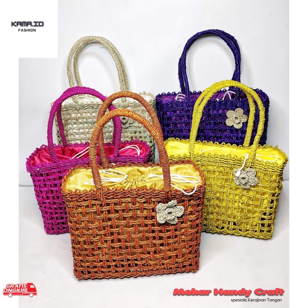 Anyaman Terkini / Tas Anyaman Pandan Kotak Lilit Rara