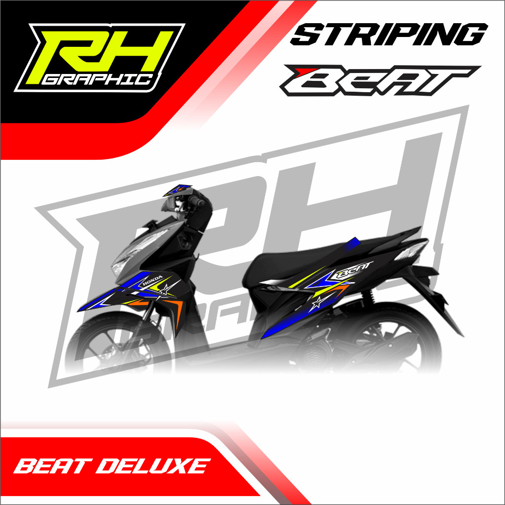 Stiker Sticker Setiker Stripping Striping Variasi Beat Esp / Street 2021