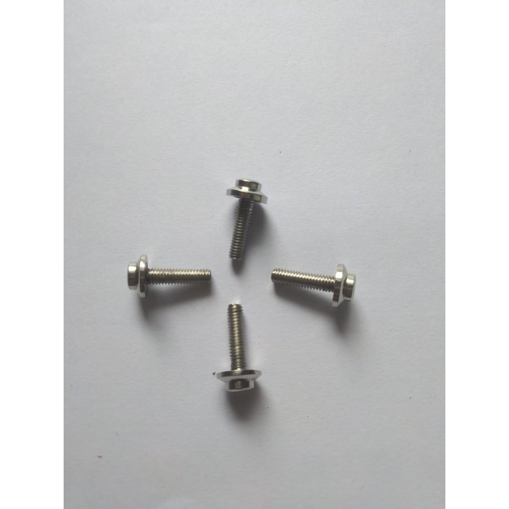 Baut 6 / M4 payung ring 10 mm, Baut Master rem, Baut Master Cakram, Baut L Monel Payung Ring 10 mm S